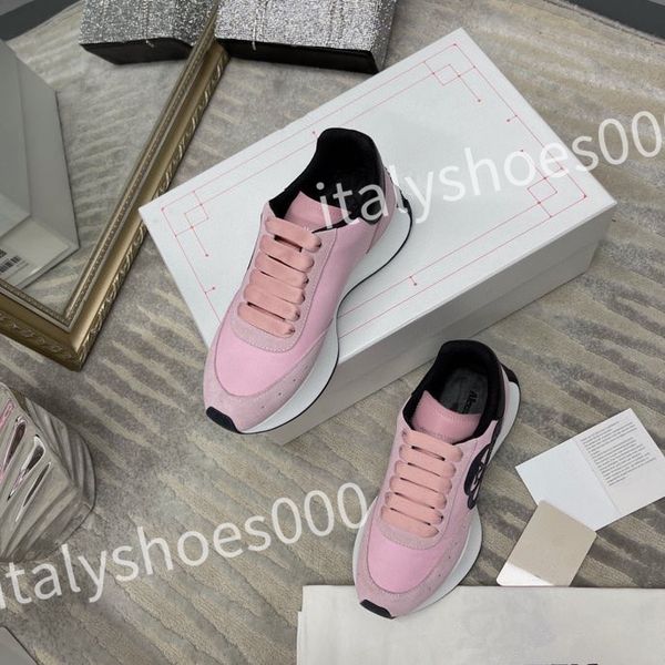 

luxurys casual shoes women travel leather lace-up sneaker cowhide fashion lady flat designer running trainers woman shoe size 35-41, Black