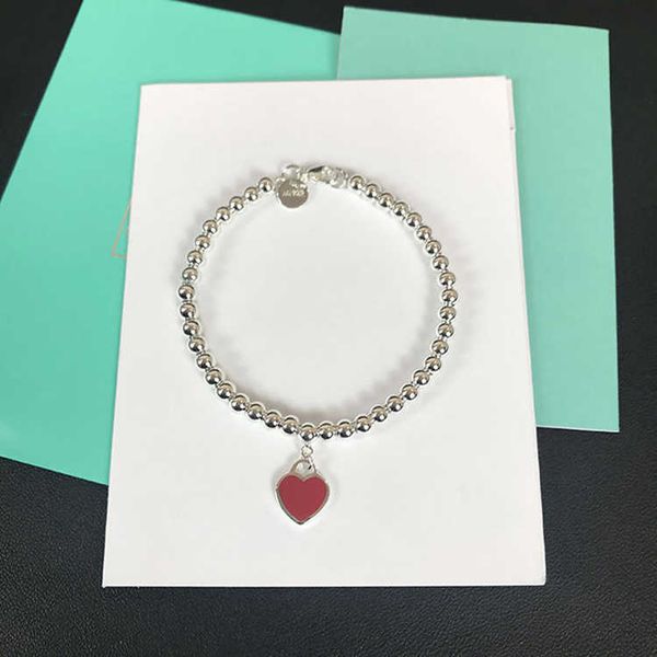 

selling item xuan kedi s925 sterling silver tiffay bracelet round beads love network red same style, Black