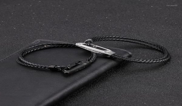 

moge trendy men bracelets stainless steel geunine braided leather bracelets men wristband bangle fashion jewelry gift12726224, Golden;silver