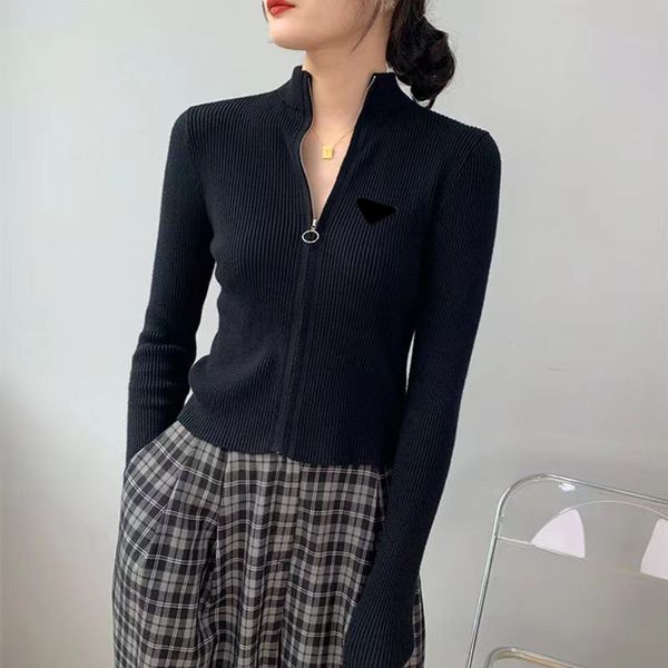 

womens sweaters knits tees women shirt cardigan sweater with zippers short style lady slim jumpers shirt design s-xl, White;black