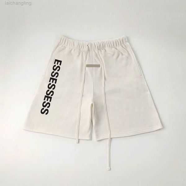 

men shorts designer essentail shorts clothing apparel essen mens womens cotton sports short fashion street style tide knee lengthhytl, White;black