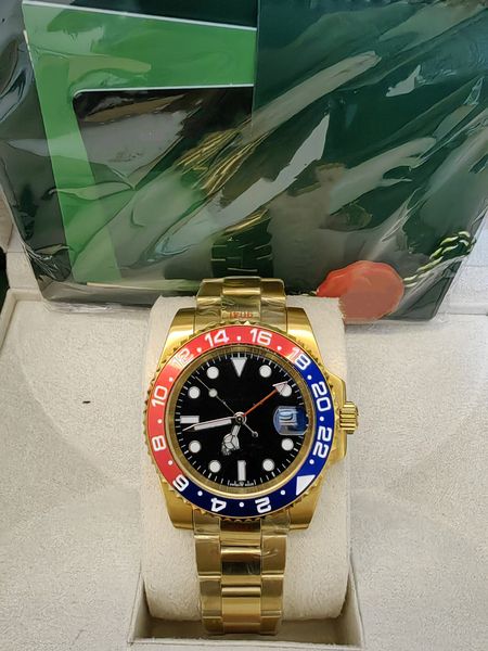 

mens watches gmt ii-126710 batman 40mm ceramic bezel luxury men mechanical automatic movement wristwatches with original box paper 66, Slivery;brown