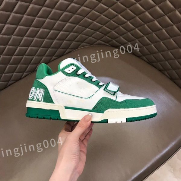 

new luxurys designer shoes sneakers mens women calfskin high laces boot rainbow trainer printed leather motifs vintage trainers, Black