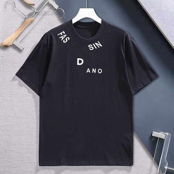 

summer new mens t shirt fashion letter printing tee shirt designer t shirt men women round neck short sleeved trend oversized t-shirt, White;black
