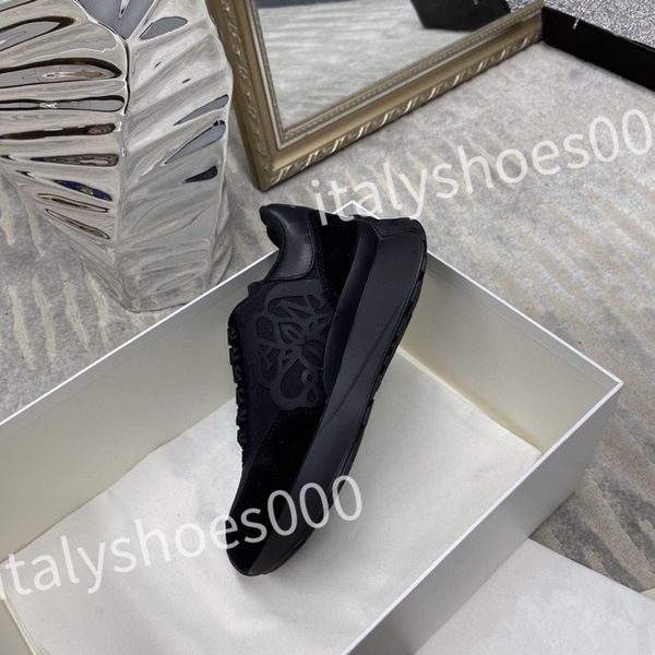 

2023 casual shoes women travel leather lace-up sneaker cowhide fashion lady flat designer running trainers woman shoe size 35-41, Black
