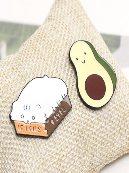 

kennel avocado green if i fits personality creative brooch cartoon special tide new lapels denim badge pins8407900, Gray