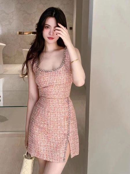 

new dresses s-elf-portrait crystal-embellished boucle dress, Black;gray