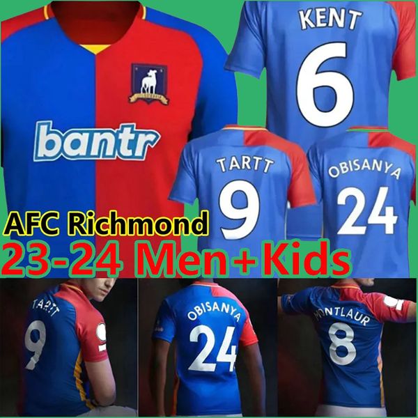 

2023 2024 afc richmond soccer jerseys obisanya 23 24 ted lasso season kent maillots de futol tartt rojas football shirt montlaur goodman men, Black;yellow