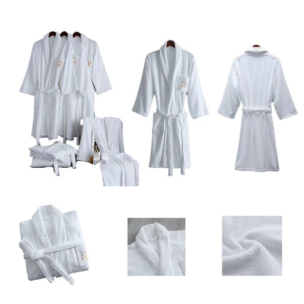 

men's luxury new cotton absorbent quick-drying four-season bathrobe men's and women's brand casual pajama kimono warm bathrob