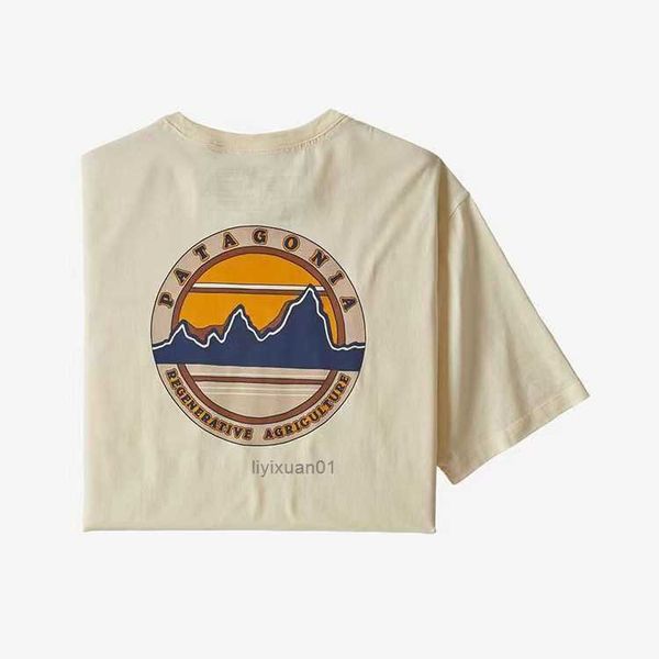 

mens t-shirts luxurys patagonias t-shirt american retro outdoor bata back sunset printing fast drying cotton couple vbo1 2 2a3e, White;black
