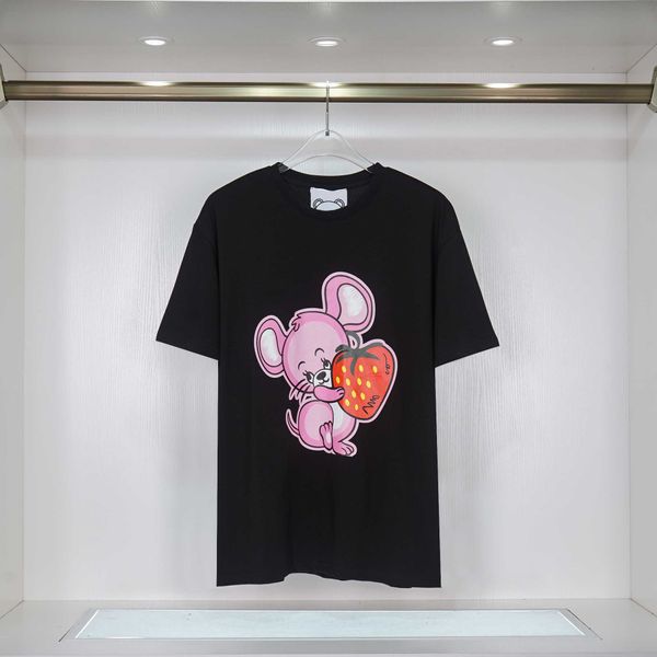 

summer designer t-shirt for men's tees summer ventilate short sleeve for women men tshirts with mouse strawberry s-2xl, White;black