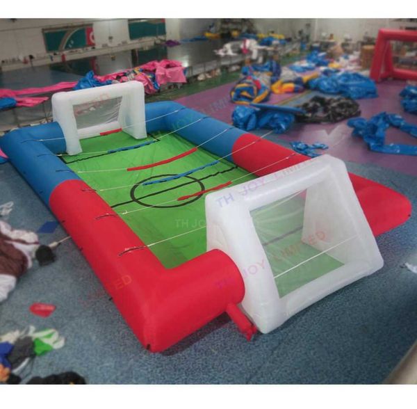 

14x7m outdoor activities giant inflatable football pitch soccer field sport game for sale