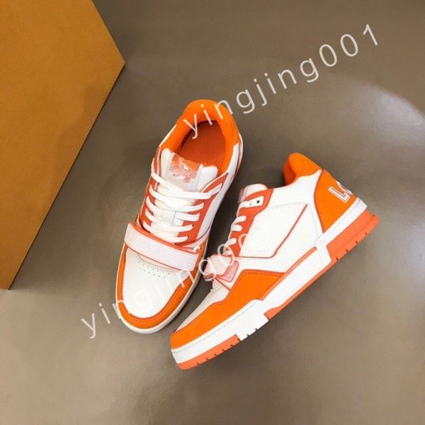 

2023 luxury designer flat sneaker trainer casual shoes denim canvas leather white letter overlays fashion platform mens womens low sneakers, Black