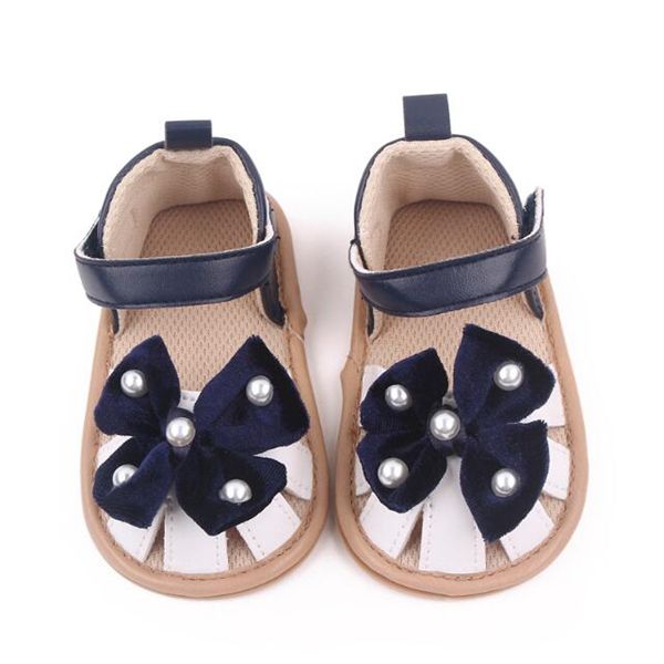 

summer baby shoes pearl bow baby toddler shoes children's rubber soled sandals