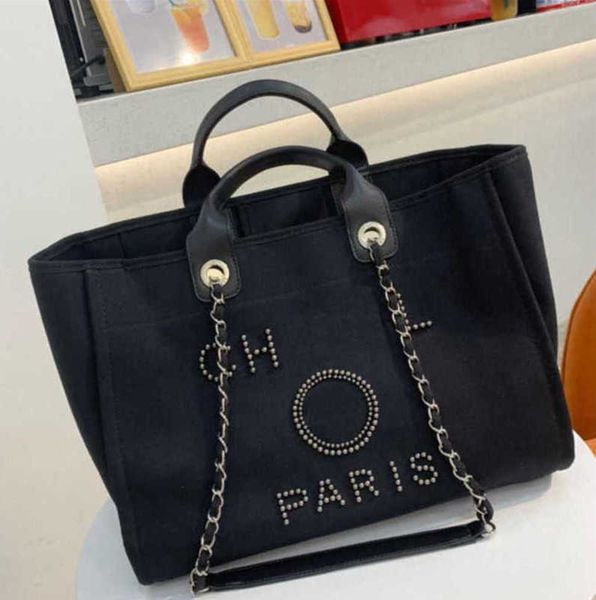 

luxury women's hand canvas beach bag tote handbags classic large backpacks capacity small chain packs big crossbody bag