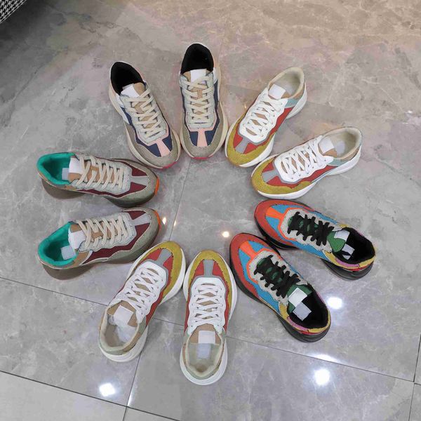 

2022 g designer rhyton sneakers shoe men women trainers vintage luxury chaussures ladies sport casual shoes designers runner sneaker with bo, Black