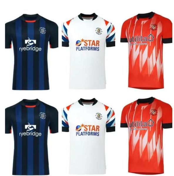 

2023 2024 luton town soccer jerseys bradley 22 23 24 burke hartson billy bingham curtis lansbury  donaghy berry givens mick mpanzu home awa, Black;yellow