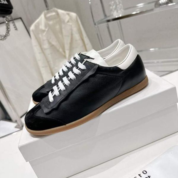 

fashion wonem casual shoes senior play soft bottom runners sneakers italy refined calfskin onyx resin low elastic band designer simple athle, Black