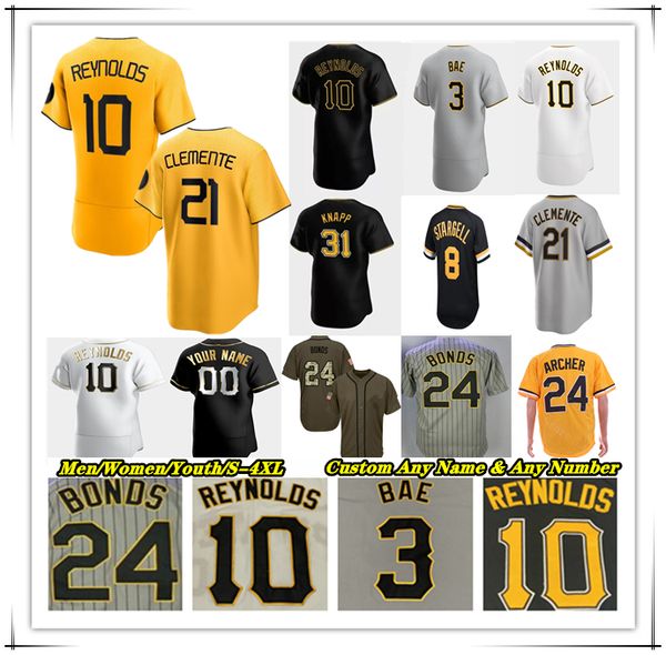 

pgh city connect baseball jersey bryan reynolds ke'bryan hayes andrew 22 mccutchen carlos santana connor joe ji hwan bae jack suwinski, Blue;black