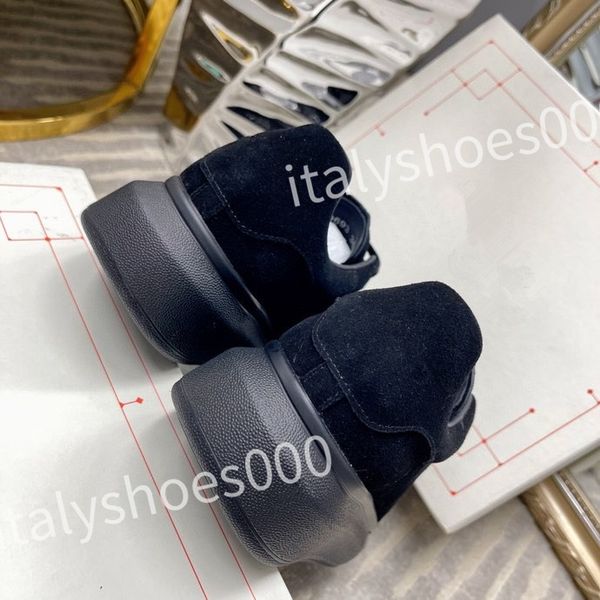 

new thick soled casual shoes designer shoes women travel lace-up sneaker fashion lady running trainers platform men gym sneakers size 35-45, Black