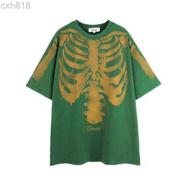 

men's t-shirts skeleton graphic grunge y2k t shirts men oversized vintage goic cloes 2023 summer anime streetwear harajuku cotton tees, White;black