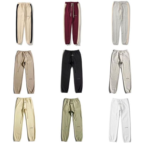 

mens pants casual high street designer men woman joggers long pants hip hop sweatpant jogging loose trouser asian size, Black