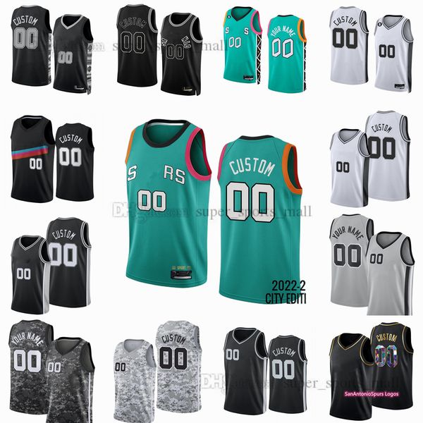 

2023 new printed basketball jerseys 1 victor wembanyama mcdermott graham collins birch vassell langford johnson jones bates-diop johnson wes, Black;red