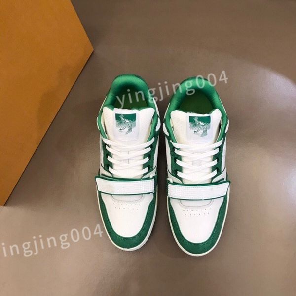 

luxurys designer shoes sneakers mens women calfskin high laces boot rainbow trainer printed leather motifs vintage trainers, Black