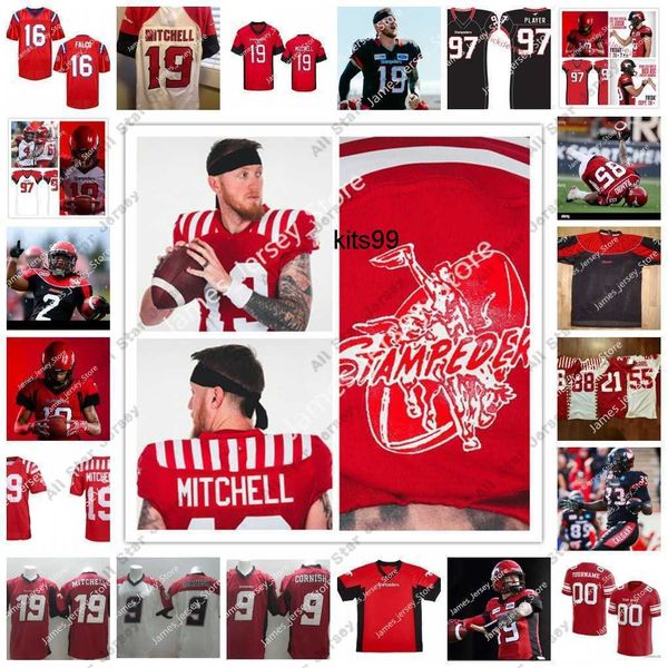 

american college football wear american college football wear 2022 custom cfl calgary stampeders jersey 32 kelvin anderson 9 jon cornish 5 h, Black;red