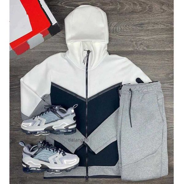 

tracksuit men thick tech fleece sportswear pants hoodies jackets space cotton trousers womens bottoms joggers man running jacket muti mens s, Gray