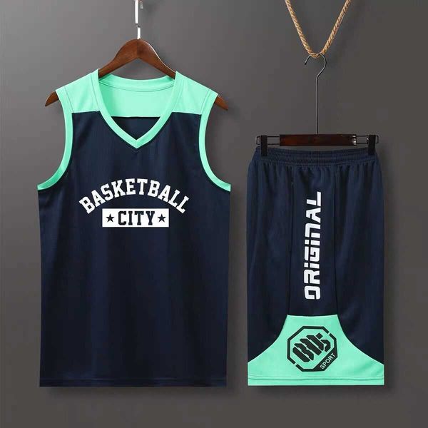 

basketball suit men's breathable team uniform competition clothing children's women's sports training loose diy basketball sh, Black;red