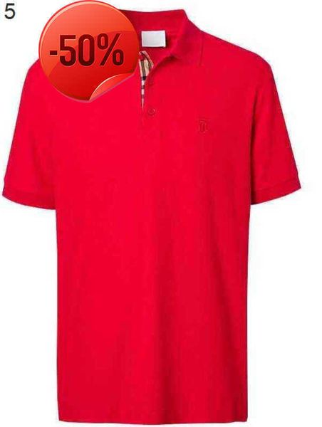 

men's t-shirts burbrerys european station designer bajia casual polo shirt mens color tb letter embroidery summer b short, White;black