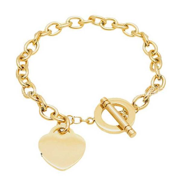 

internet celebrity the same jewelry tiffay love bracelet stainless steel ot buckle female non-fading aytanium heart-shaped anklet, Black