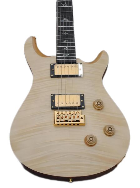 

flame maple prs electricguitar, wood fingerboard bird inlay, metal fitting