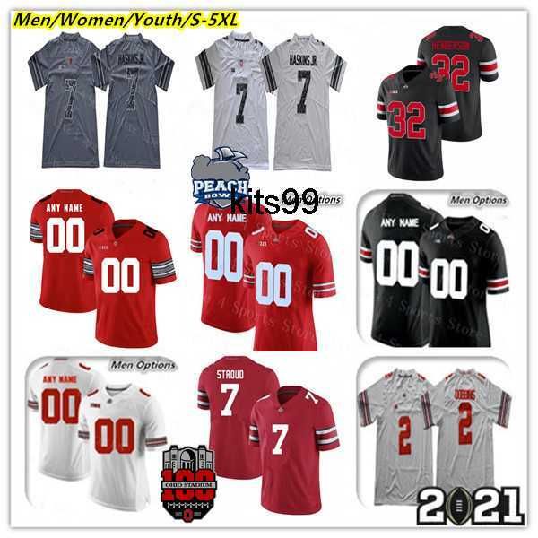 

peach bowl ohio state buckeyes osu college football jerseys c.j. stroud treveyon henderson jaxon smith-njigba miyan williams hayden marvin h, Black;red