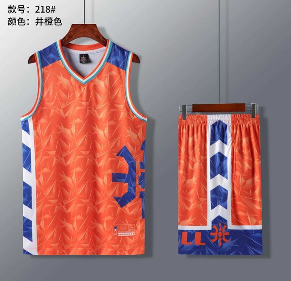 

basketball uniform suit men's and women's printed team uniforms student competition training basketball clothes children's pr, Black;red