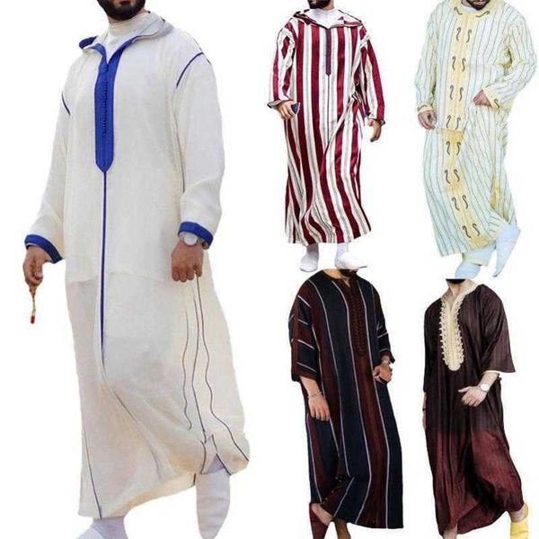 

clothing ethnic muslim jubba thobe clothes men hoodie ramadan robe kaftan abaya dubai turkey islamic male casual loose, Black;gray
