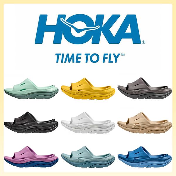 

hoka one one ora recovery slide 3 hokas slippers designer beach sandal blue summer slides for men and women, Black