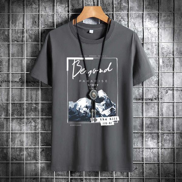 

sleeved t-shirt short men's pure cotton summer 2022 new half sleeve t-shirt fashion brand ins fashion round neck clothes men's, White;black