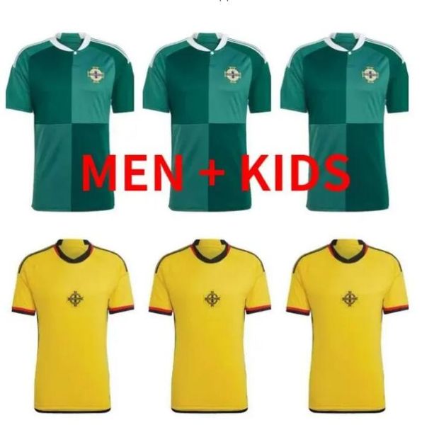 

northern ireland 23 24 blue evans soccer jerseys 2023 home magennis thailand lewis saville mcnair ballard man kids kits women football shirt, Black