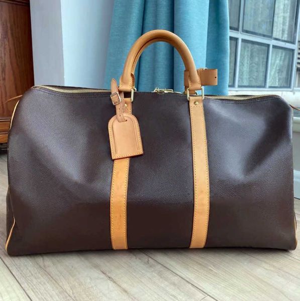 

famous trunk genuine leather large tote duffel bags m41414 m56714 women men crossbody fashion travel shoulder luxurys clutch designers strap
