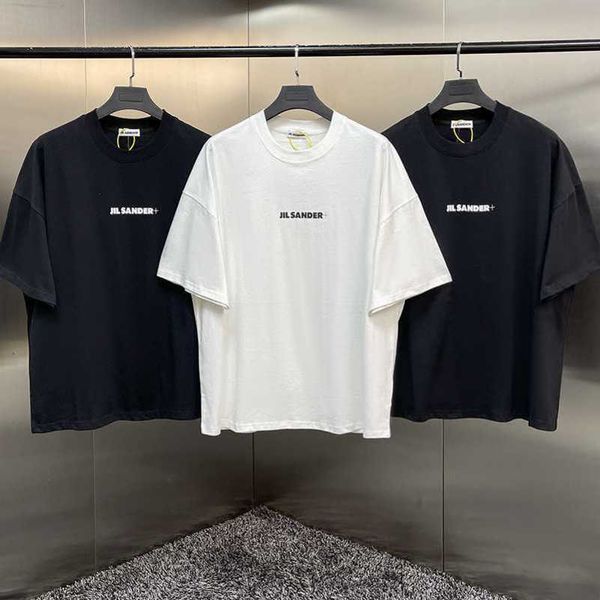 

jil letter short sleeve oversize loose men's and women's fashion brand couple casual t-shirt small ins fashion stussys, White;black