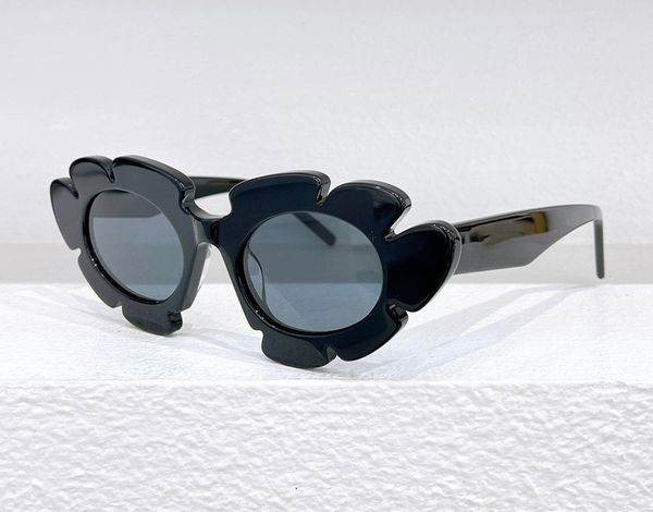

fashion trendy designer 40088 sunglasses for women jelly color acetate floral shape glasses outdoor avant-garde personality style uv protect, White;black