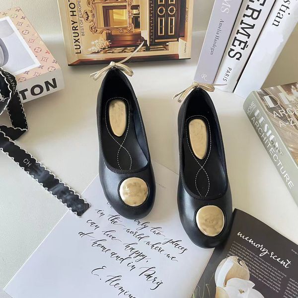 

casual flat heels classic solid dress shoe designer sandals, Black