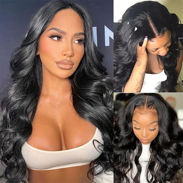 

long black wig with curtain bangs long wavy wigs for women 24 inches middle parting bangs party wig for daily, Black;brown