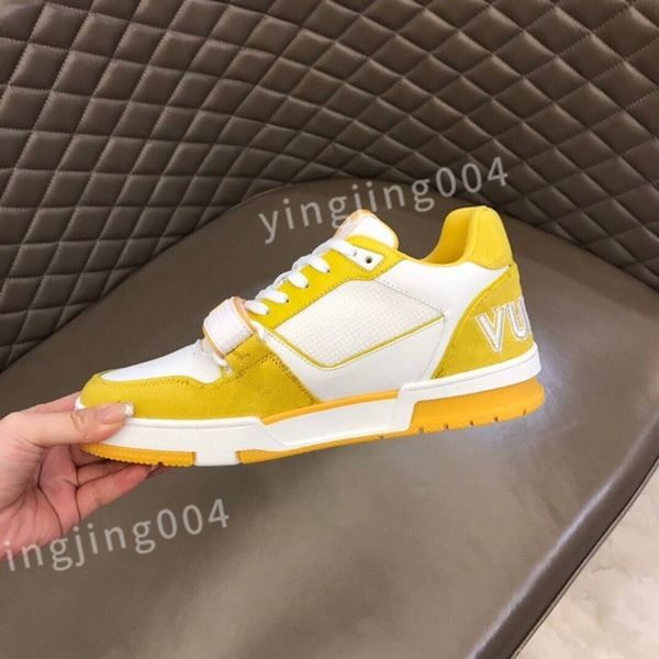 

2023 designer shoes sneakers mens women calfskin high laces boot rainbow trainer printed leather motifs vintage trainers, Black