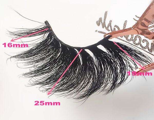 

25mm 3d mink lashes long thick fluffy 3d mink eyelashes super soft 3d minklashes with customized packages7218209