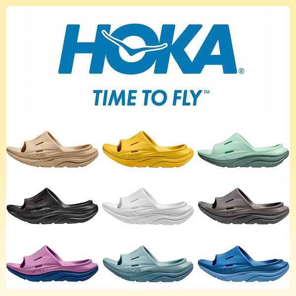 

hoka one one ora recovery slide 3 hokas slippers designer beach sandal white summer slides for men and women, Black