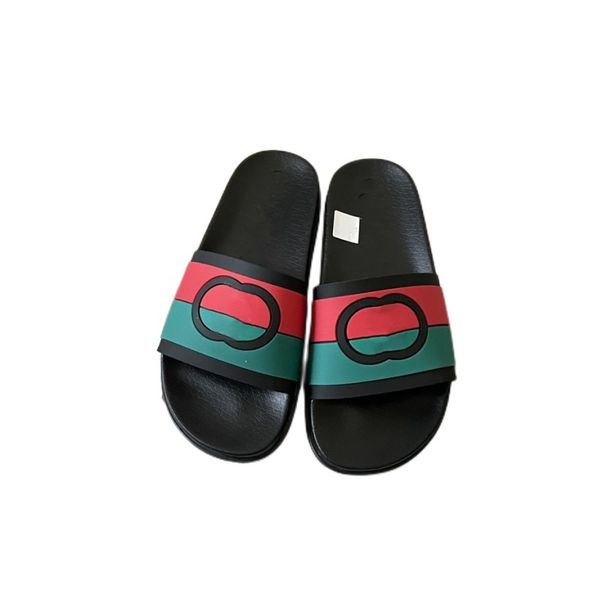 

with box fashion slippers sliders 2023 summer designer men women casual flats sandals comfortable wear-resisting beach slippers 36-45, Black