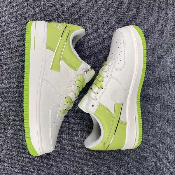 

2023 grade schools streetwear running shoes fat joe x 1 low 07 rice white green sliver lifestyle designer sports sneakers